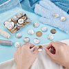 100Pcs Natural Akoya Shell Buttons BUTT-PH0001-41C-3