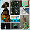 200Pcs 10 Colors Synthetic Luminous Stone Beads Strands G-PH0003-32-5