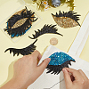 6 Pairs 3 Styles PET Plastic & Paillette Clothing Patches DIY-PH0036-45-3
