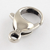 Tarnish Resistant Polished 316 Surgical Stainless Steel Lobster Claw Clasps STAS-R072-08-1