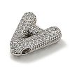 Platinum Plated Brass Micro Pave Cubic Zirconia Pendants KK-L073-001P-A-2