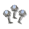 Angel Brass Opalite Pendants KK-D361-02AS-20-1