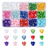 15 Styles UV Plating & Opaque Iridescent Acrylic Bead Caps MACR-YW0003-08-1