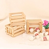 Wood Rectangle Storage Box Miniature Ornaments PW-WG49143-01-4