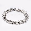 Tarnish Resistant 304 Stainless Steel Byzantine Chain Bracelets BJEW-I238-05P-1