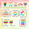 SUNNYCLUE 20Pcs 10 Style Pride Style & Rainbow Color Printed Acrylic Pendants SACR-SC0001-23-2
