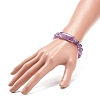 Natural Amethyst Beaded Stretch Bracelet BJEW-JB08879-05-3