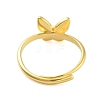Butterfly Brass Adjustable Rings for Women RJEW-L120-015G-2