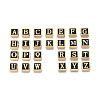 26Pcs 26 Styles 304 Stainless Steel Black Enamel Square Spacer Bars STAS-T073-58G-1
