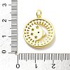 Rack Plating Brass Micro Pave Cubic Zirconia Pendants KK-D359-25G-3