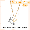 304 Stainless Steel Letter Pendant Necklaces NJEW-LP0001-53V-G-2