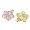 10Pcs Light Gold Plated Alloy Enamel Pendants ENAM-YW0002-15A-2