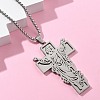 304 Stainless Steel Religion Pendant Necklaces NJEW-Z058-04P-2