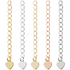 50Pcs 5 Colors Rack Plating Brass Chain Extender FIND-BBC0004-80-7