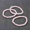 Natural Rose Quartz Beaded Stretch Bracelets BJEW-D446-B-11-10