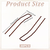30Pcs Spray Painted 304 Stainless Steel Hair Forks for Women OHAR-GA0001-12A-2