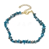 Natural Apatite Anklets AJEW-AN00592-01-1