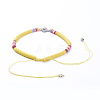 Adjustable Nylon Cord Braided Beaded Necklaces NJEW-JN02727-01-2