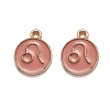 Alloy Enamel Pendants ENAM-S124-01B-11G-1