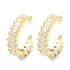 Rack Plating Brass Micro Pave Cubic Zirconia Cuff Earring EJEW-C086-10G-1