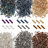 3000Pcs 6 Colors Glass Twisted Bugle Beads SEED-ME0001-13-1