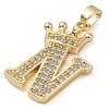 Rack Plating Brass Micro Pave Cubic Zirconia Pendants KK-D535-01N-RS-2