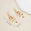 Brass Heart Tassel Hoop Earrings IA3670-5