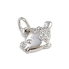Brass Micro Pave Cubic Zirconia Pendants KK-A269-04A-P-2