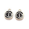 Rack Plating Alloy Enamel Pendants ENAM-N070-01A-01G-02-1