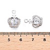 Alloy Cubic Zirconia Charms X-ZIRC-T003-17P-3