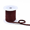 Braided Cowhide Leather Cord NWIR-N005-01A-3mm-4