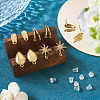 10Pcs 5 Styles Brass Stud Earring Findings KK-TA0002-82-5