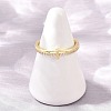 Brass Micro Pave Cubic Zirconia Cuff Open Rings CU-Z002-02G-3
