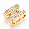 Brass Micro Pave Cubic Zirconia Charms KK-N254-217G-N-2