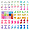  300Pcs 15 Colors Transparent Acrylic Beads MACR-TA0001-29-10
