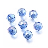 Electroplate Transparent Round Glass Beads GL-CBA6A73-AB06-1