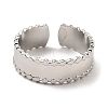 Non-Tarnish 304 Stainless Steel Open Cuff Rings RJEW-Z018-11P-2