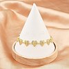 Virgin Mary Theme Brass Micro Pave Clear Cubic Zirconia Link Chain Bracelets for Women BJEW-A090-08C-G-2