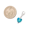 Heart Glass Pendant Decorations HJEW-JM03771-01-3