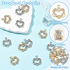 20Pcs 2 Colors Alloy Rhinestone Pendants FIND-YW0011-37-5