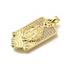 Brass Micro Pave Cubic Zirconia Pendants KK-Q066-17B-G-2