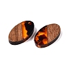 Transparent Resin and Walnut Wood Pendants RESI-T057-03D-2