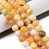 Natural Yellow Jade Beads Strands G-F591-17-10MM-2