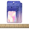60Pcs 5 Styles Rectangle Glitter Holographic PVC Resealable Packaging Bags ABAG-FS0001-14A-5