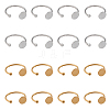 CHGCRAFT 20Pcs 2 Colors 304 Stainless Steel Open Cuff Rings Findings DIY-CA0005-57-1