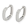 Rack Plating Square Brass Micro Pave Cubic Zirconia Hoop Earrings EJEW-Z059-13P-01-1