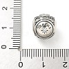 Brass Clear Cubic Zirconia European Beads LS-FIND-M049-01AS-07-3