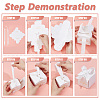 Square Paper Wedding Candy Storage Boxes with Ribbon CON-WH0001-80-3
