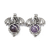 Natural Amethyst Pendants G-P491-02AS-02-2