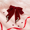 Polyester Ribbon Bowknot Brooch AJEW-WH0528-39A-4